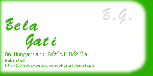 bela gati business card